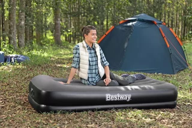 Colchón Inflable Twin Tritech Gris con Bomba USB1