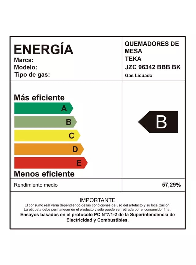 Encimera Teka Cristal Gas + Inducción 6 Quemadores JZ5