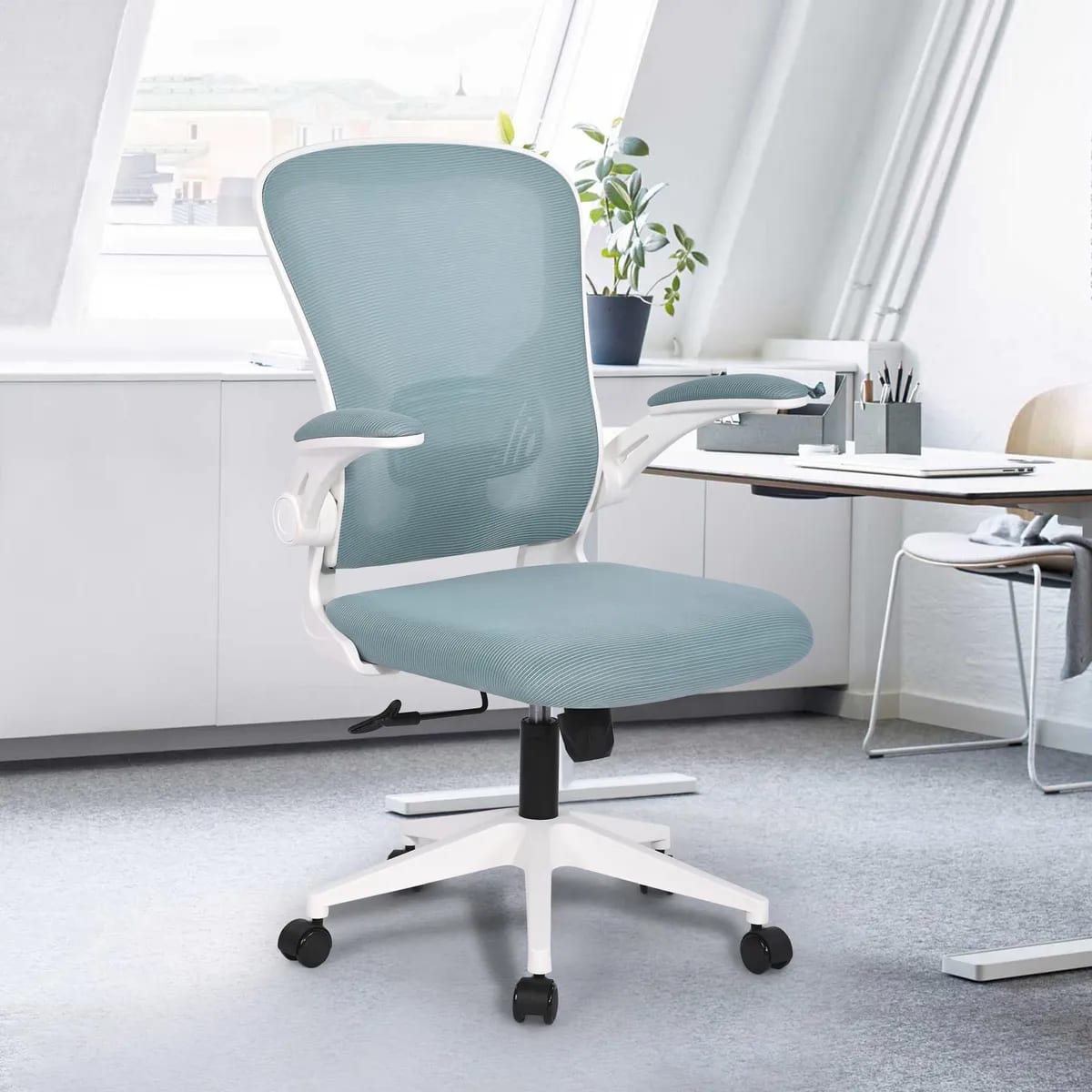 Silla Escritorio Just Home Collection Atheed  Ejecutiva Azul2