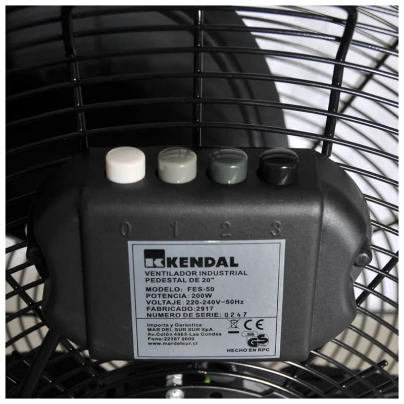 Ventilador Kendal industrial pedestal 20 pulgadas3