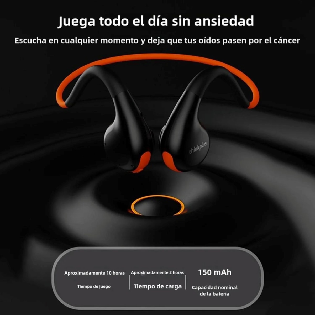 Audífonos de conducción ósea Lenovo X7 Negro3