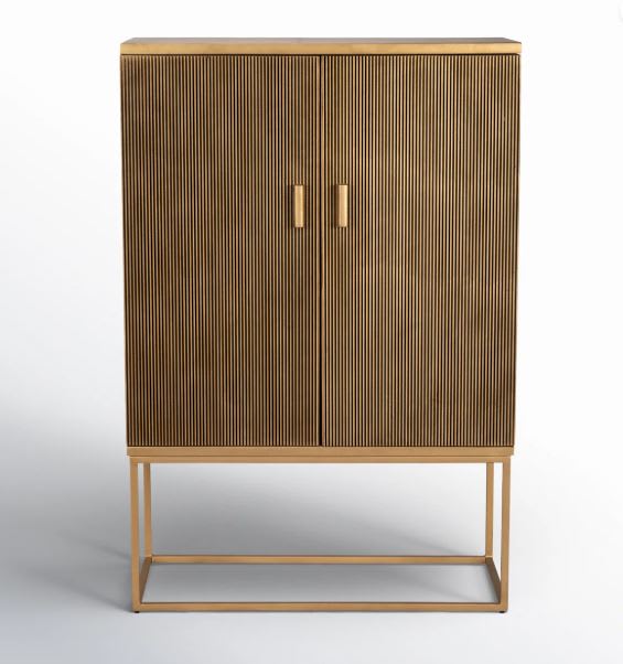 Bar decorativo de madera maciza Nerra de 2 puertas1