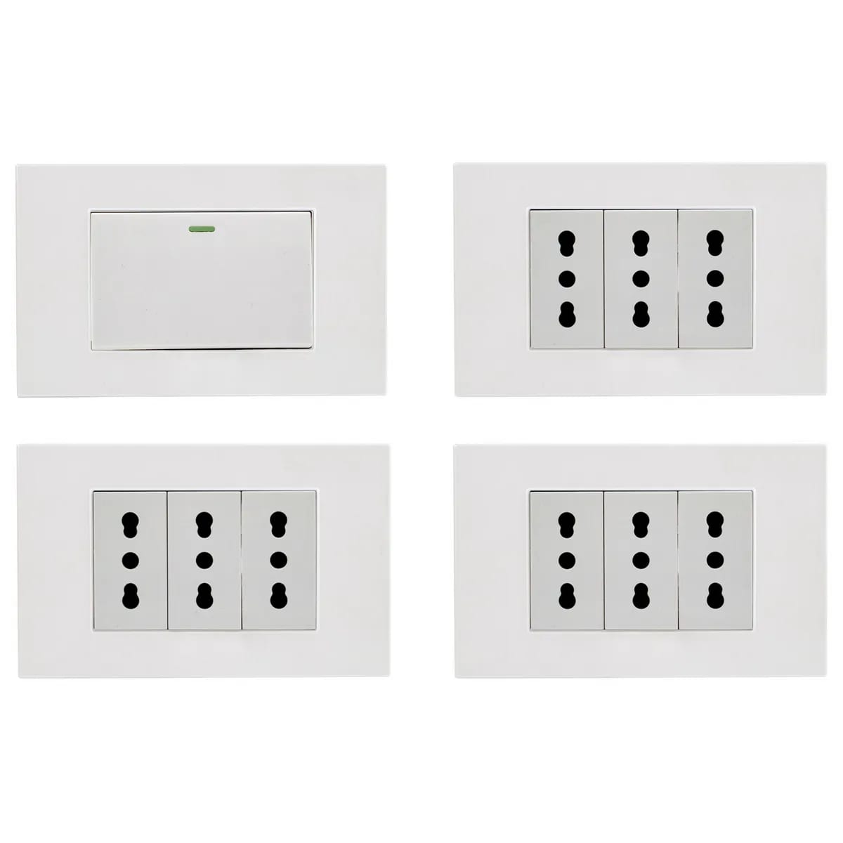 Set Interruptor Senc+3 Tomas 1016 Wh4