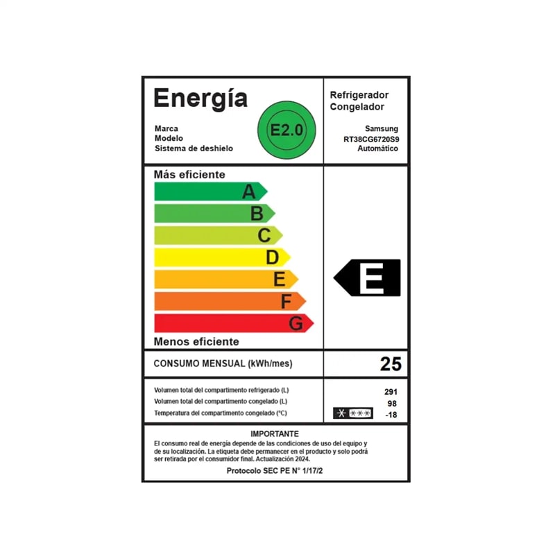 Refrigerador Top  Mount  Samsung  RT38CG672, caja con desgaste6
