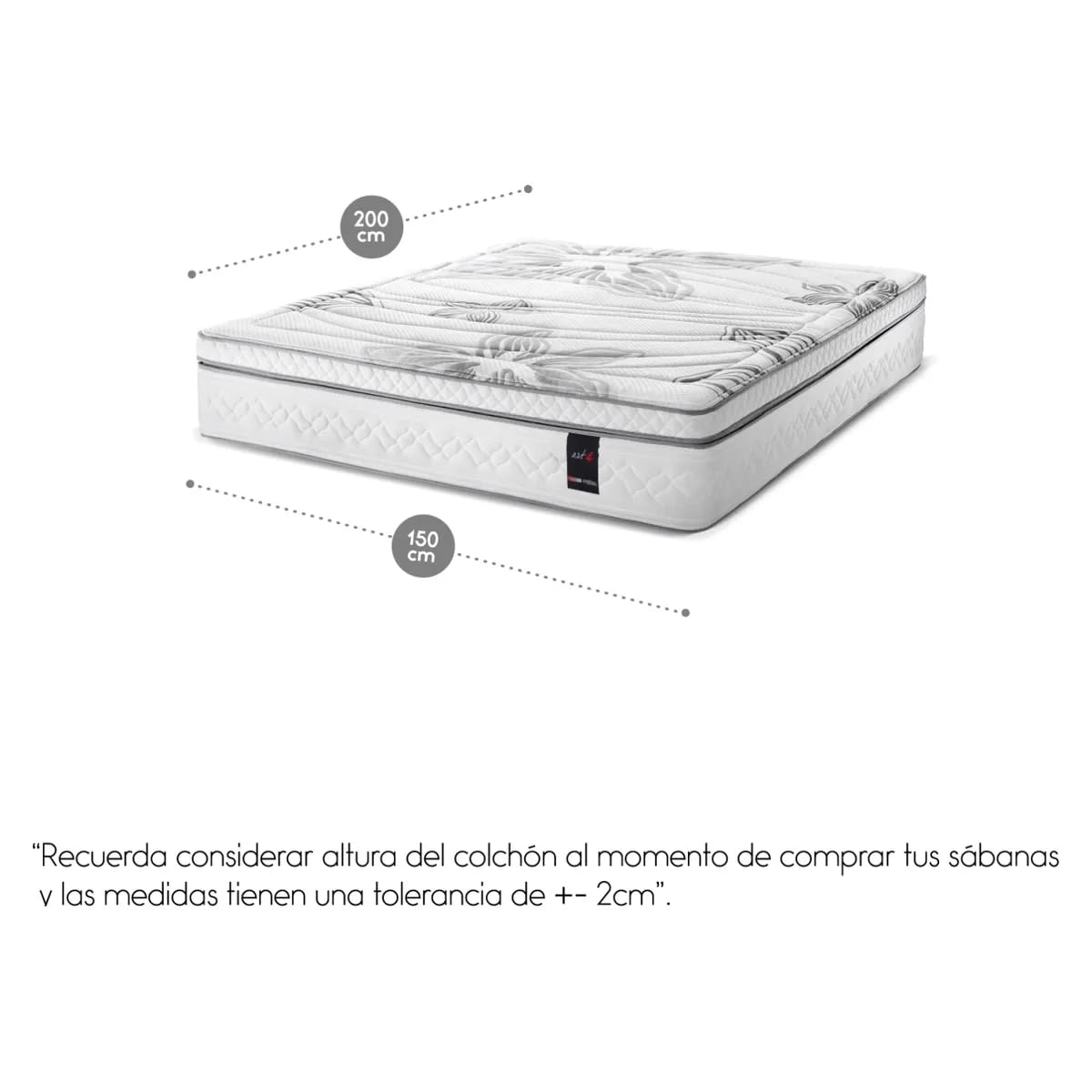 Colchón Art 4 Rosen 2 Plazas X 200 cms3