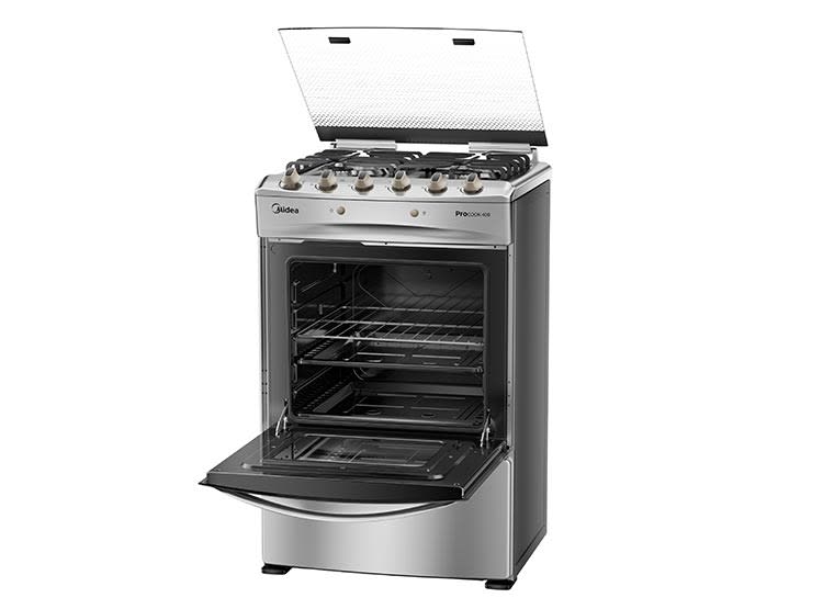 Cocina 4 Quemadores Midea  MCG-4QPI24NS4