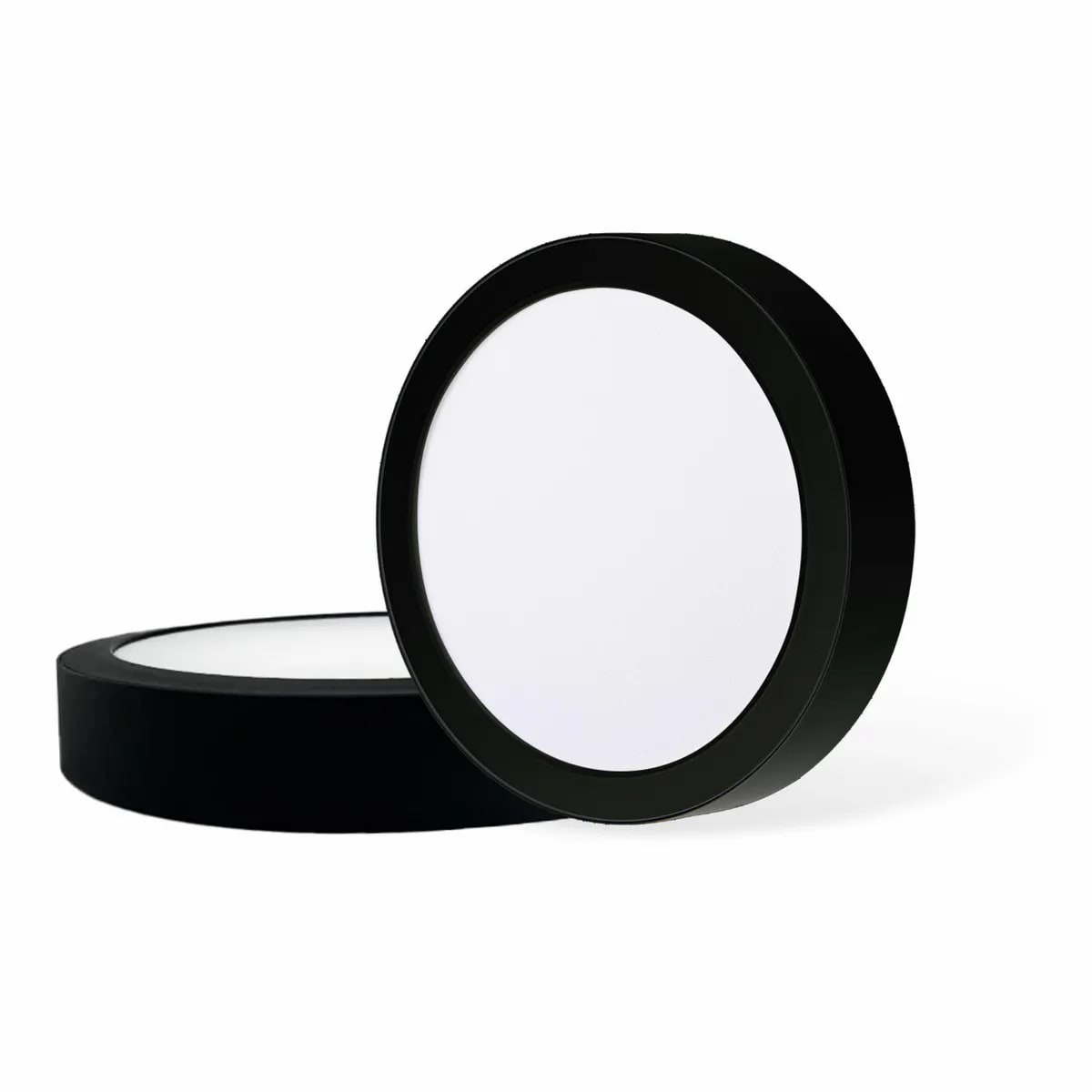 Pack 2 Panel Led Dairu Sobrepuesto Circular Negro 18W Luz Cálida2