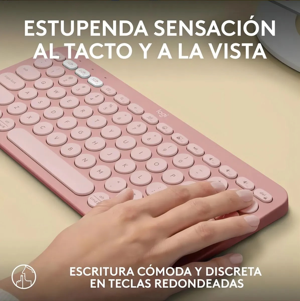 Teclado Logitech K380-Rosado3