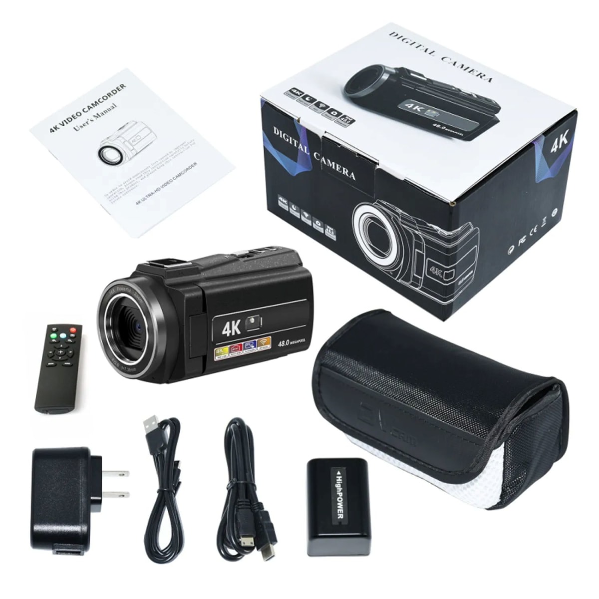 Cámara de video RENVMEXY HDV-254KM 64GB 4K Negro5
