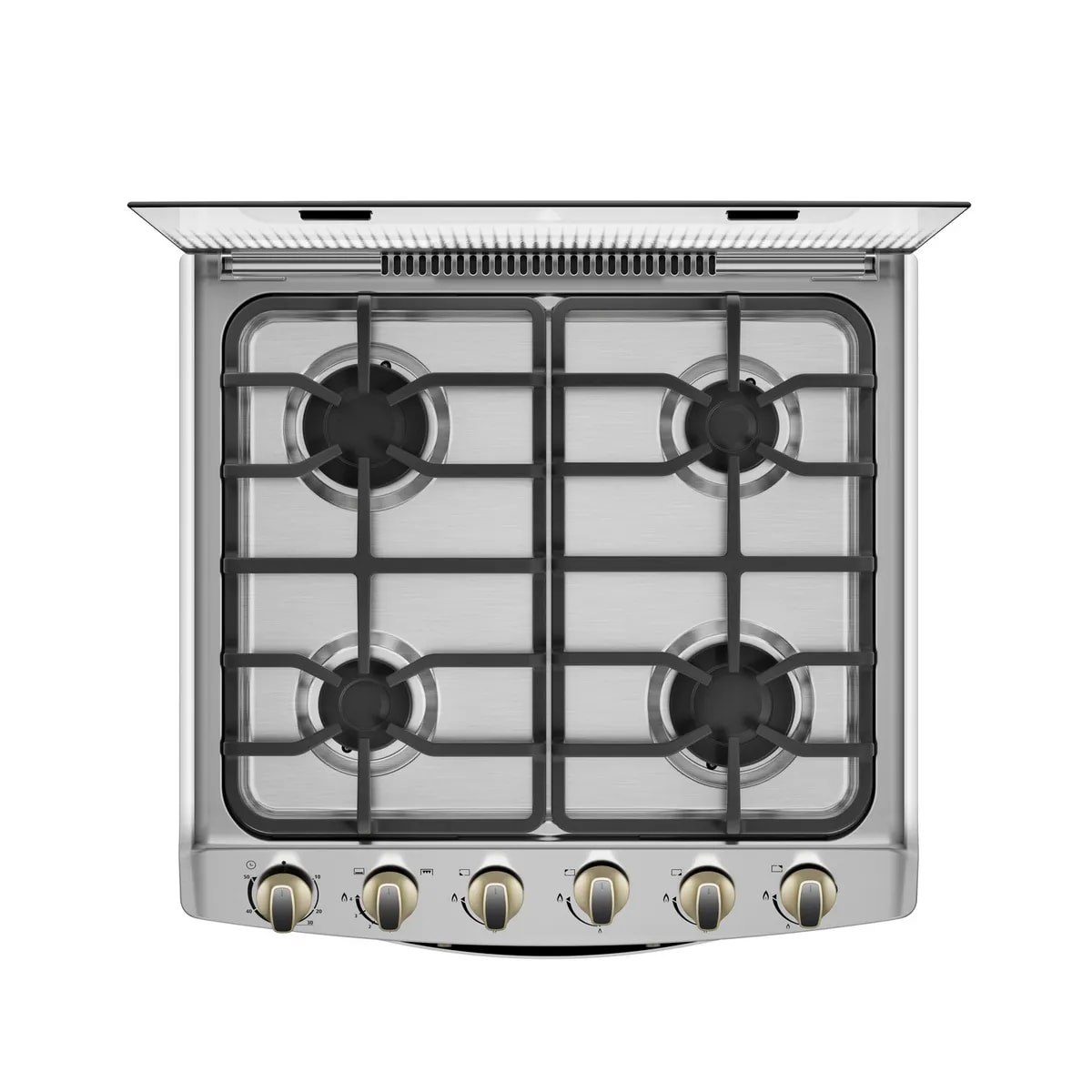 Cocina a Gas Licuado y Natural 4 Quemadores 24 Pulgadas/64 l Grill Silver MCG-4QPI24NS Midea3
