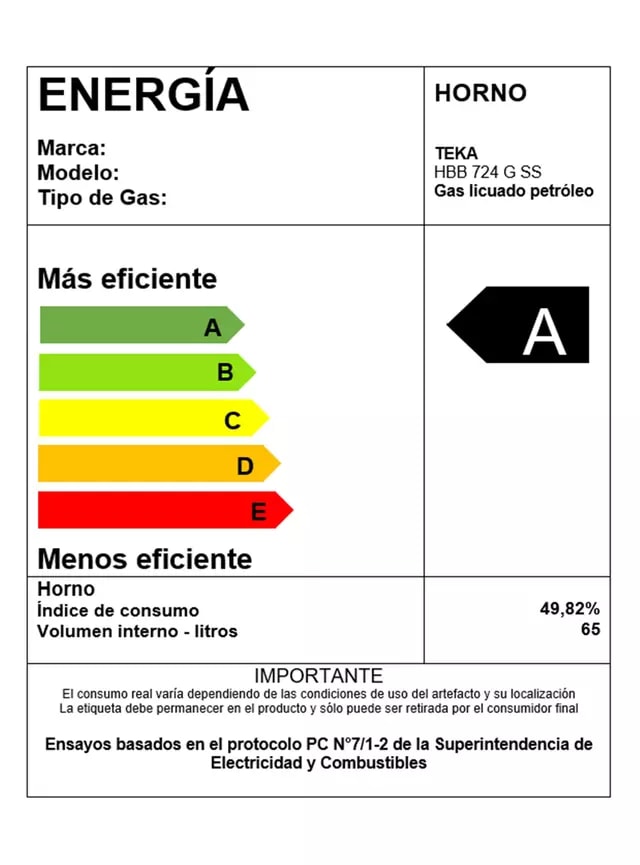 Horno Teka Empotrable a Gas HBB 724 G LPG5