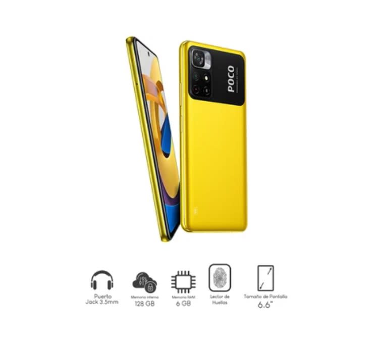 Celular Xiaomi Poco M4 Pro, 64GB, Dual,Amarillo-Reacondicionado1