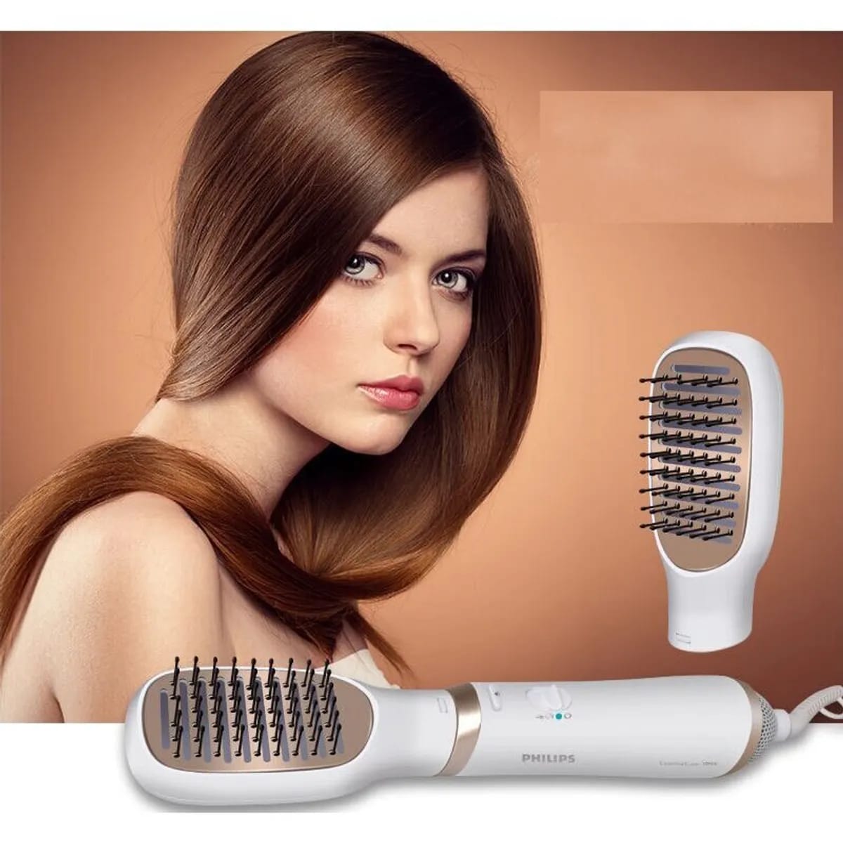 Cepillo Philips HP8663 ,Secador, estilizador y voluminizador de pelo-Blanco2