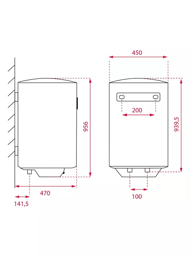 Termo Eléctrico Mural  Teka1500W 100 Litros EWH1003