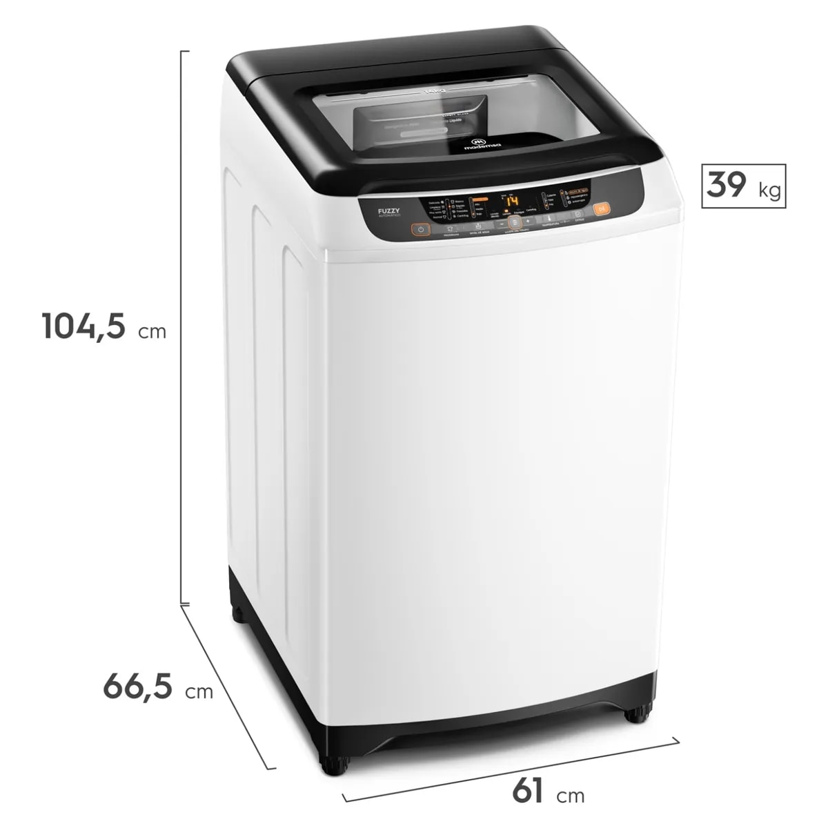 Lavadora Automática Superior Mademsa 14 Kg, caja genérica.5