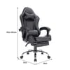 Silla Gamer Escritorio Masaje Just Home Collection  Reposapiés Matrix Negro7