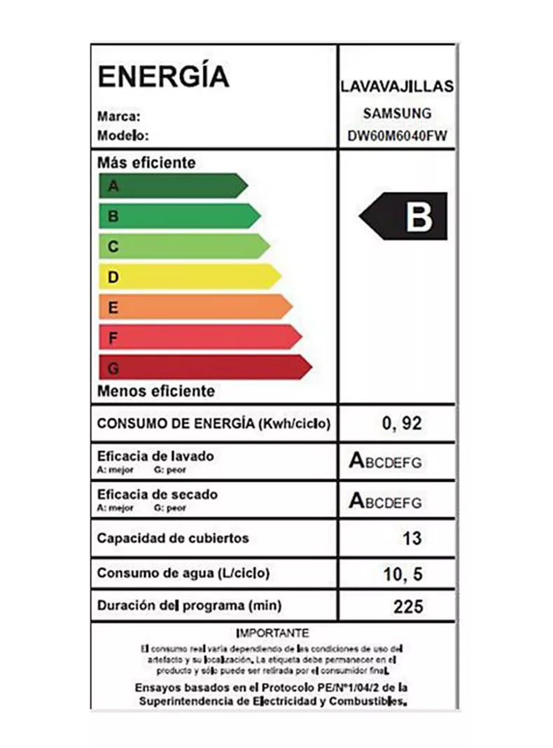Lavavajillas  Samsung 13 Cubiertos Blanca con Pantalla LED7