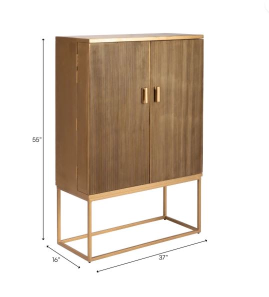 Bar decorativo de madera maciza Nerra de 2 puertas2