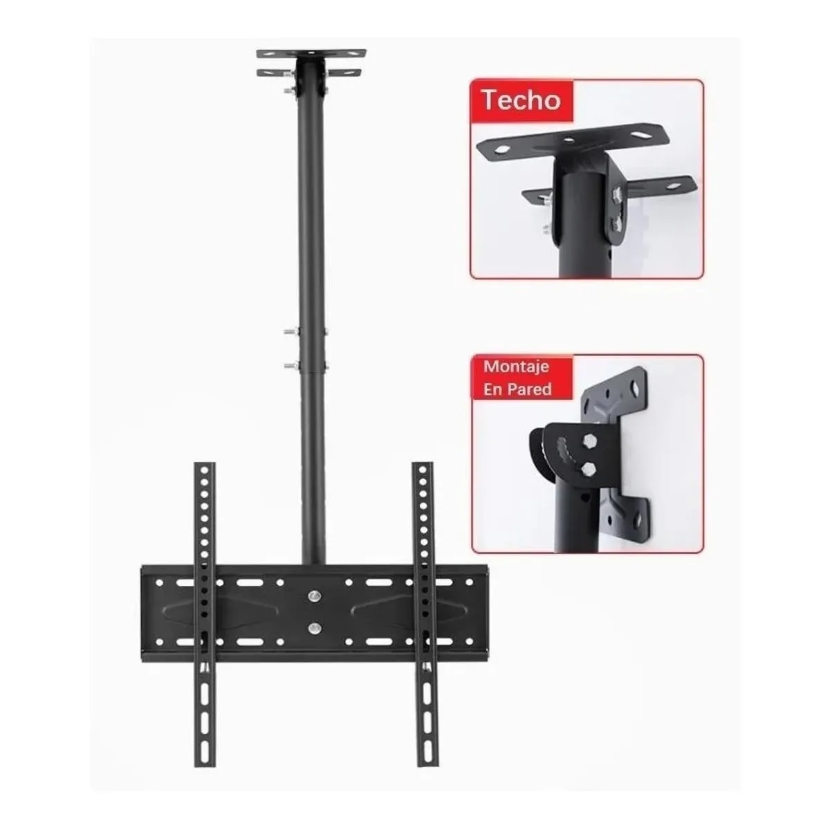 Soporte Tv Techo o Pared Ajustable Base 26 A 60  Color Negro2