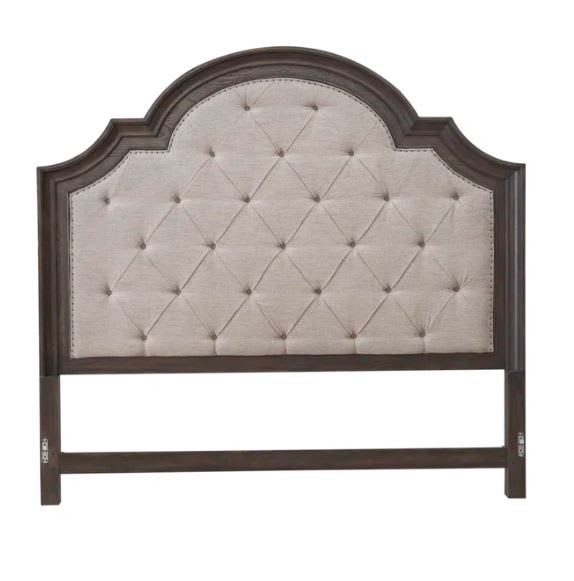 Respaldo de cama arqueada tapizada Arianni King2