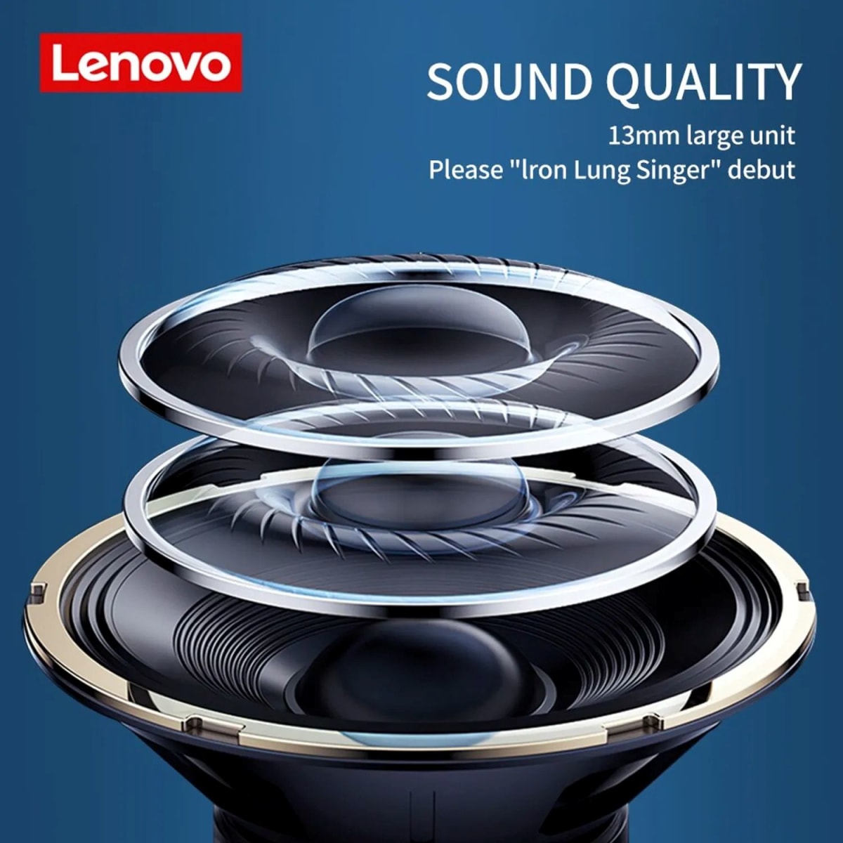 Audífonos Bluetooth Lenovo HT38 Negro3