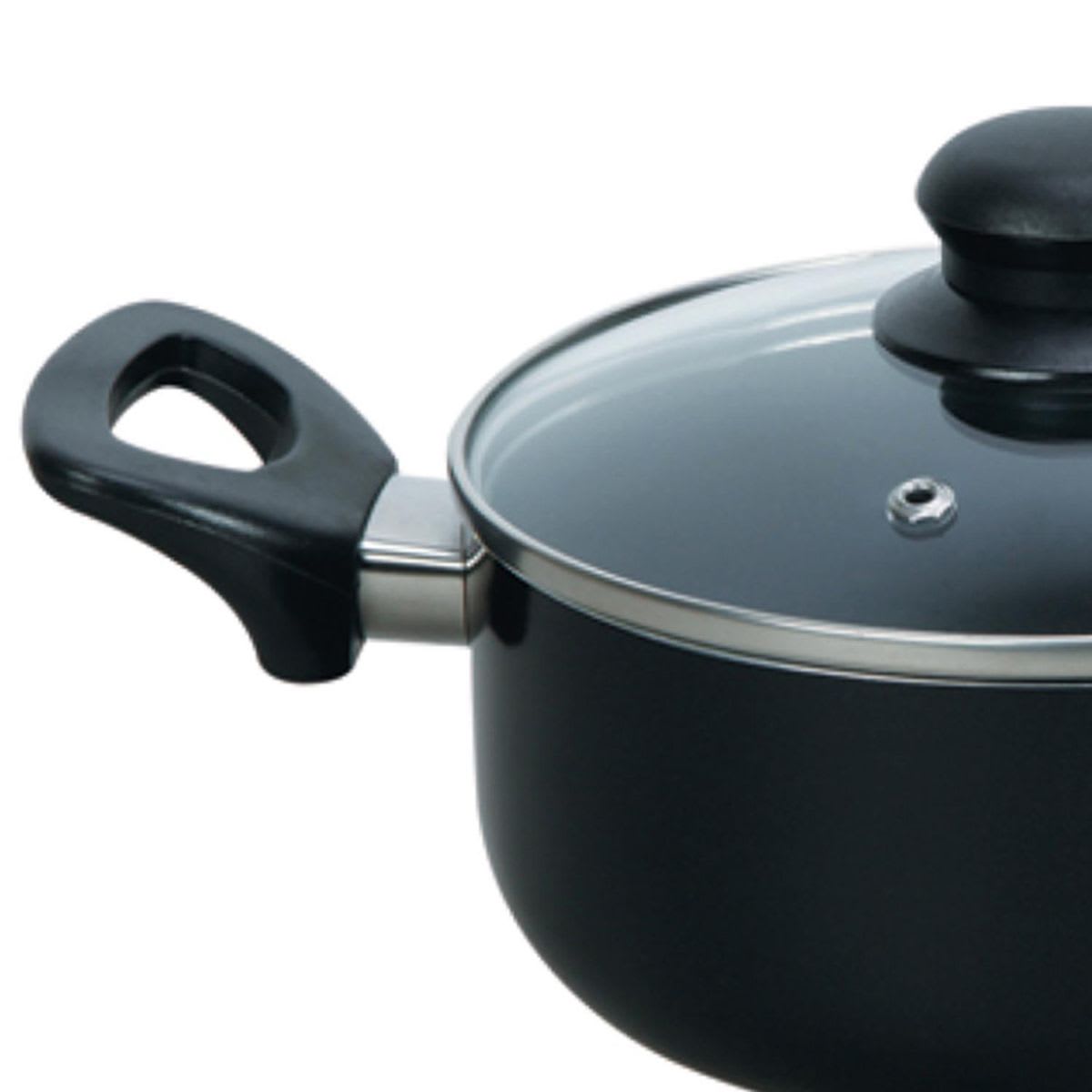 Batería de cocina Casa Bonita, 7 Piezas Aluminio Antiadherente Negro6