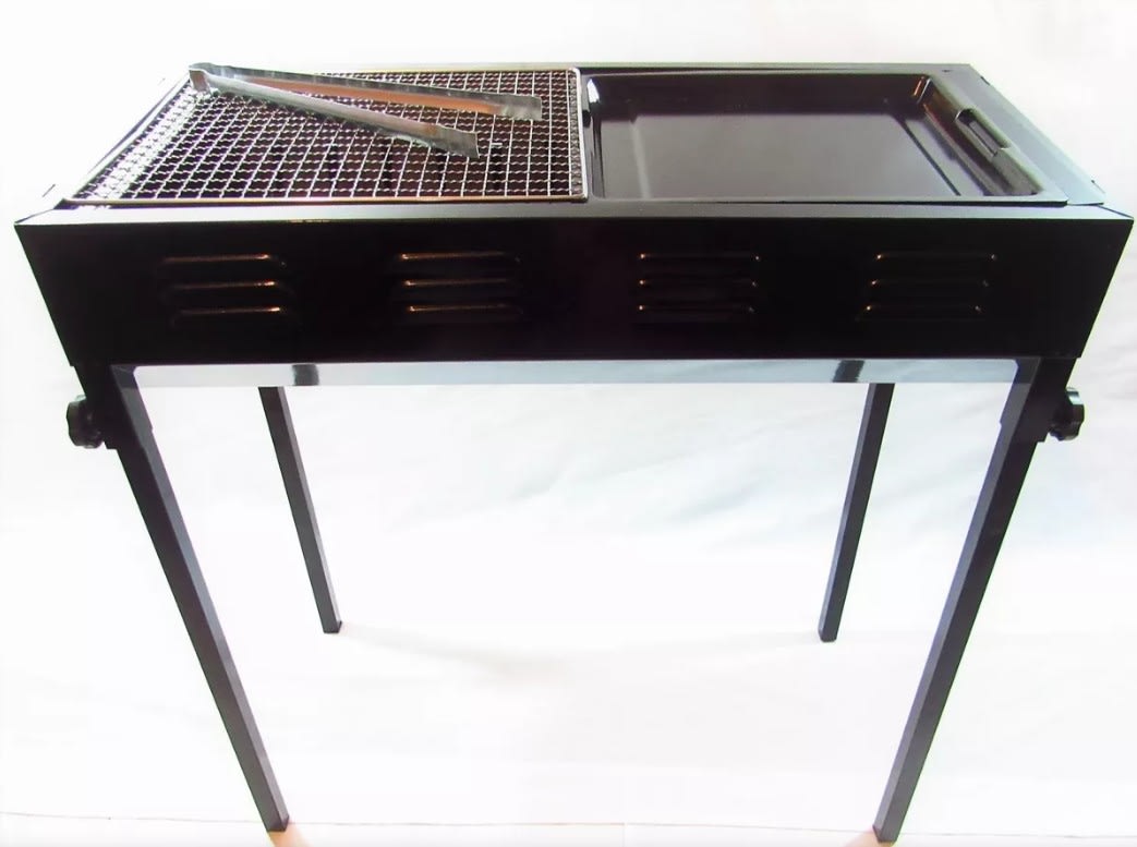 Parrilla portátil Genérica Ppc-003 Premoldeada 60x27x33 Cm1