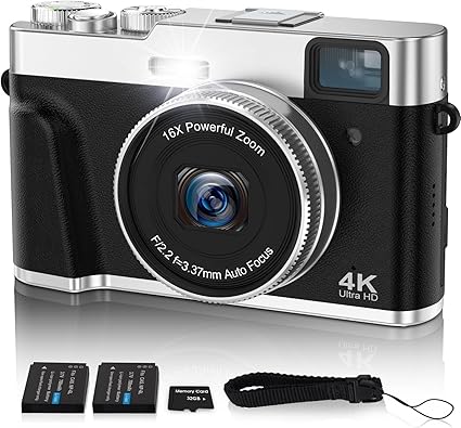 Cámaras digitales 4K 48MP RENVMEXY DC202L 64GB Negro1