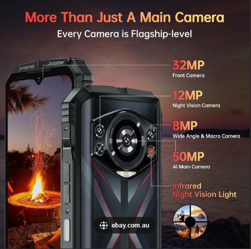 Celular  Doogee S118 20GB+512GB Negro-Reacondicionado4