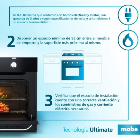 Kit Campana + Encimera + Horno Mabe3