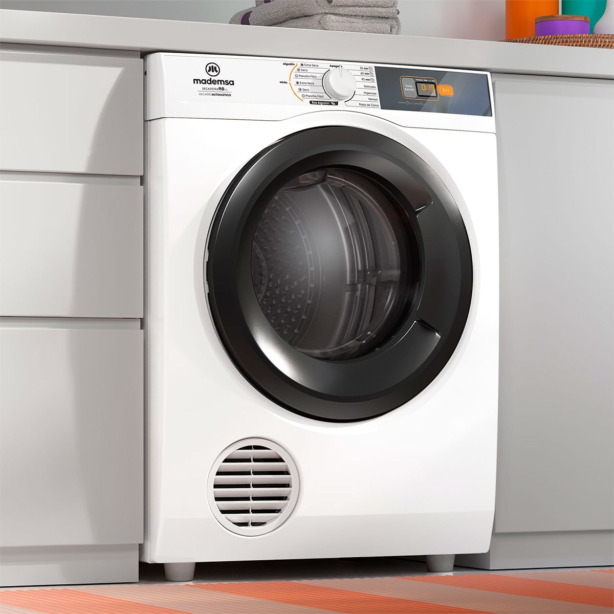 Secadora de ropa por ventilación Mademsa 9DBZG PRO 9KG Blanco5