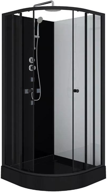 CABINA DE DUCHA CURVA SENSI DACQUA 90X90X205 NEGRA1