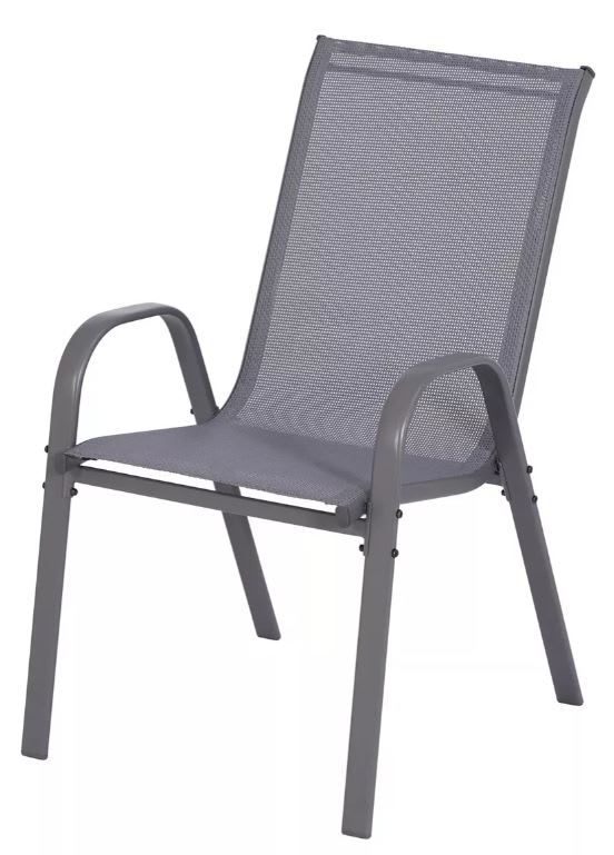 JUEGO COMEDOR TERRAZA METAL NAIROBI 6 PIEZAS Just home gris3