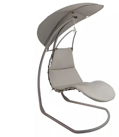 Reposera Colgante Con Cojín Y Soporte Jhc Taupe1