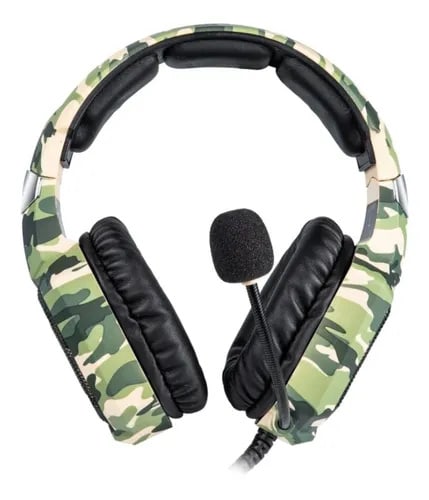 Audifonos Gamer OnikumaK8 Camuflaje Verde con  Luz1