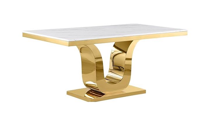 Cubierta de mesa de mármol blanco1