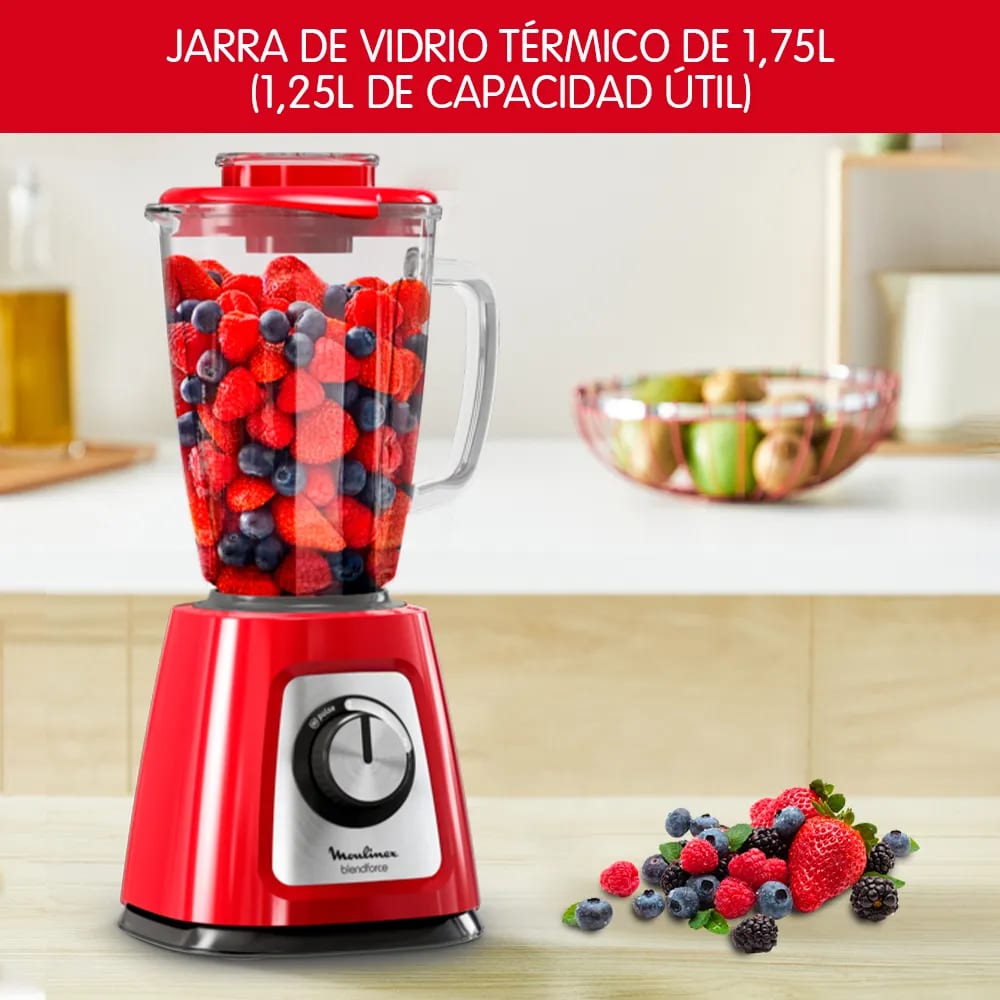Licuadora Blendforce Rojo 2v + Pulse 800w, Caja dañada.2