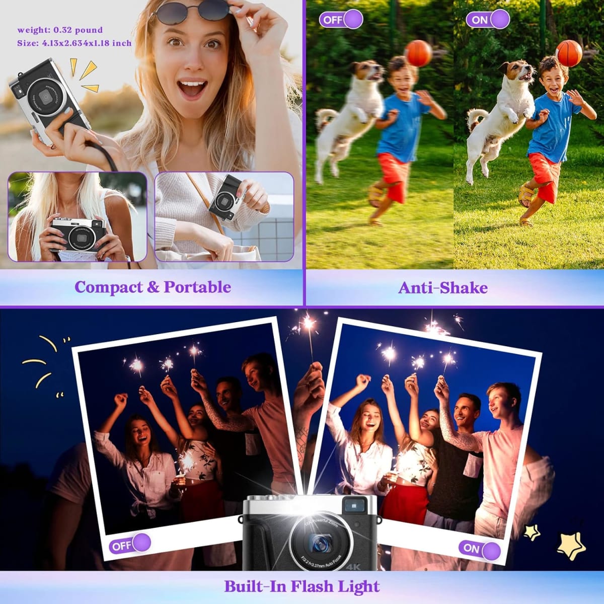 Cámaras digitales 4K 48MP RENVMEXY DC202L 64GB Negro2