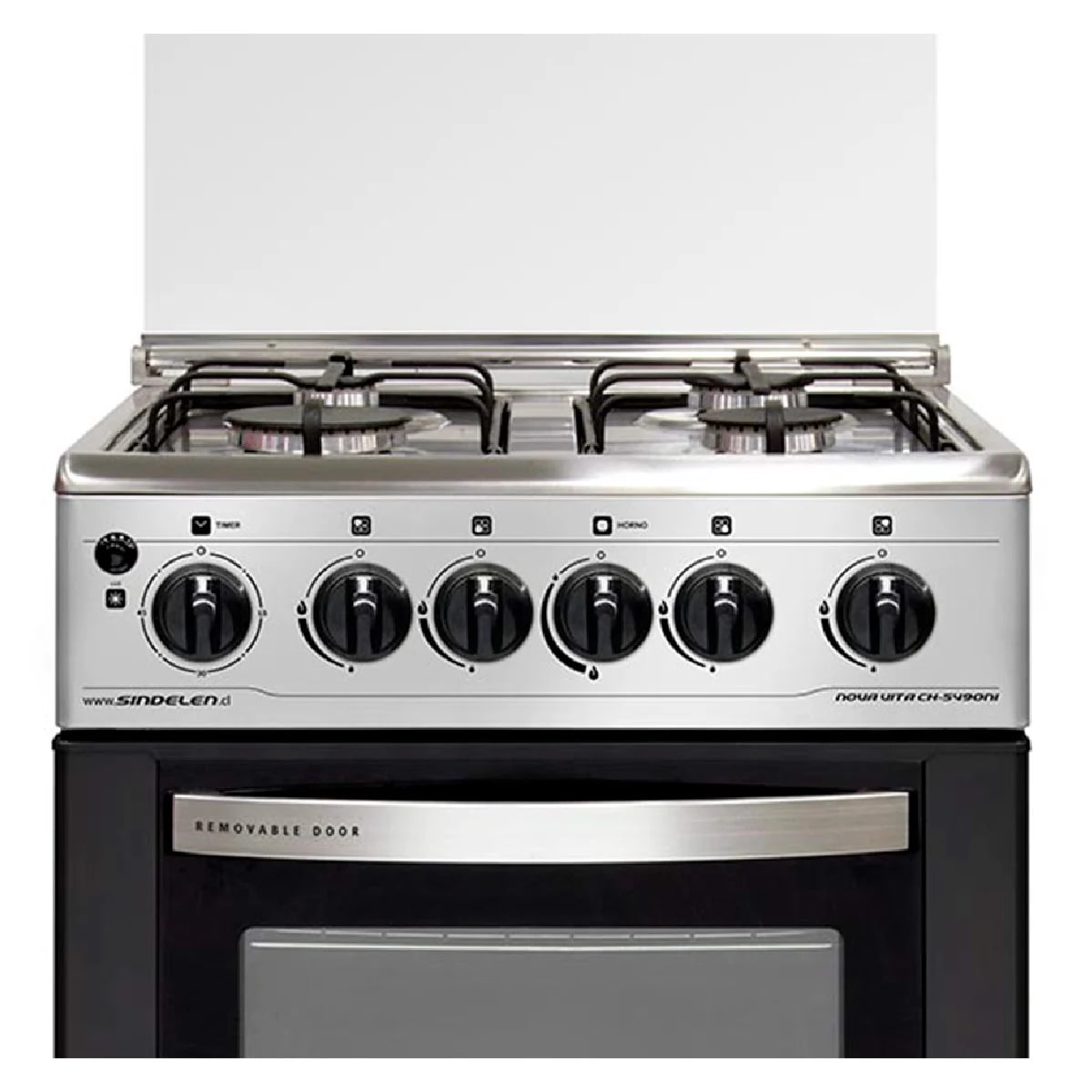 Cocina a Gas Sindelen CH-5490NI 4 Platos acero4