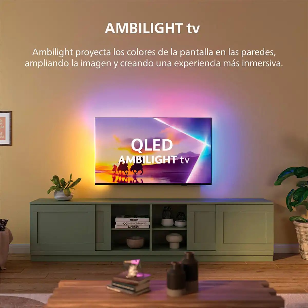 QLED Televisor  Philips. 4K Ambilight 65PUD8250/432