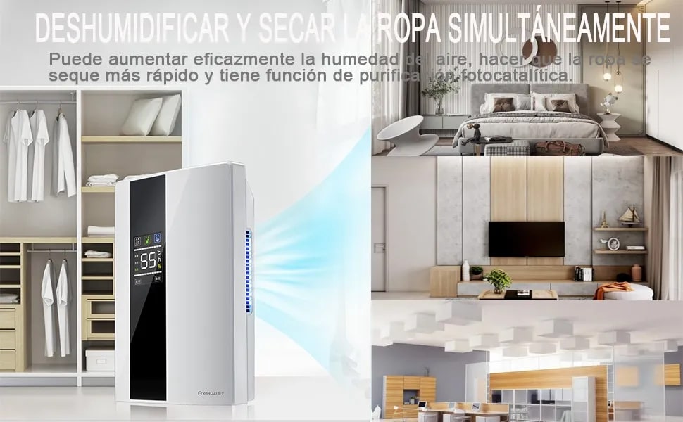 Deshumidificador De Aire Doméstico Silencioso 90w Blanco4