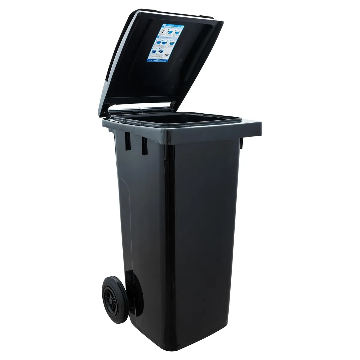 Contenedor Plástico  KLEINE con tapa y ruedas 120L4