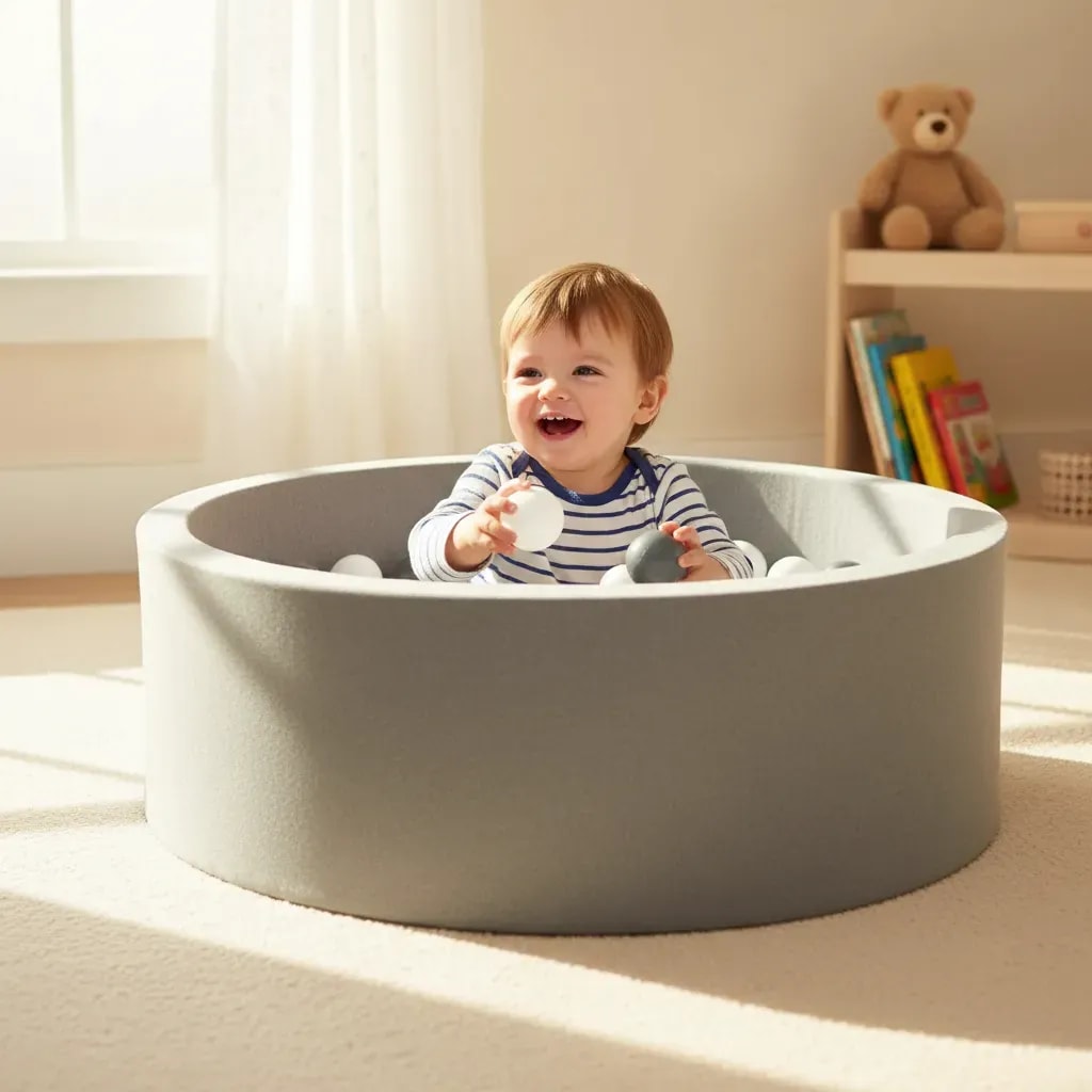 Piscina de pelotas Infanti Soft Grey 100 B3