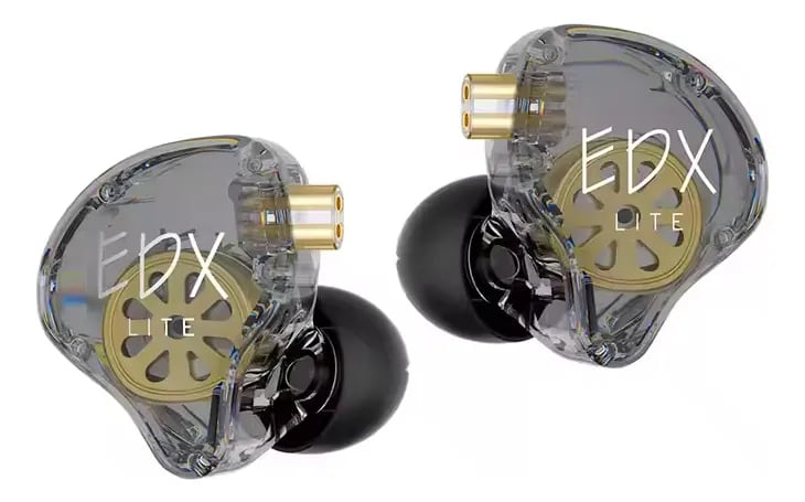 Audífonos Kz Edx Lite Monitores In Ear  Trasparente con Micrófono1