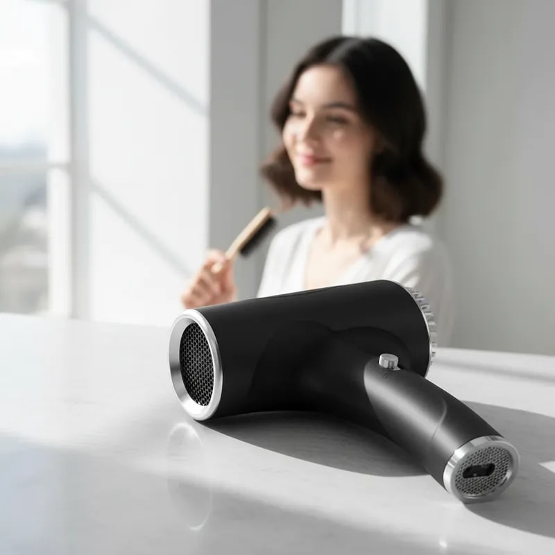 Secador de pelo portátil inalámbrico multifuncional - Negro2