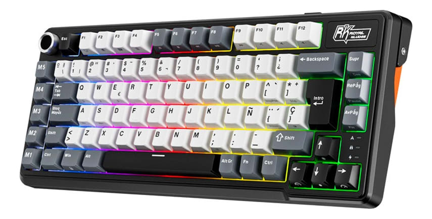 Teclado Royal Kludge RK L75 Cream Switch2