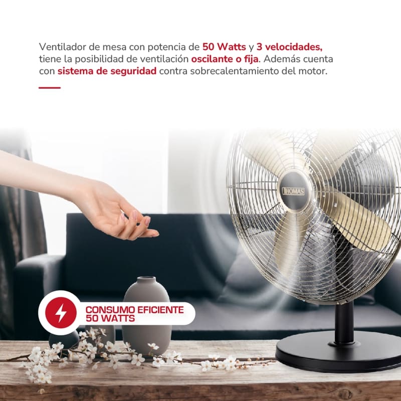 Ventilador sobremesa Thomas TH-16BNP5