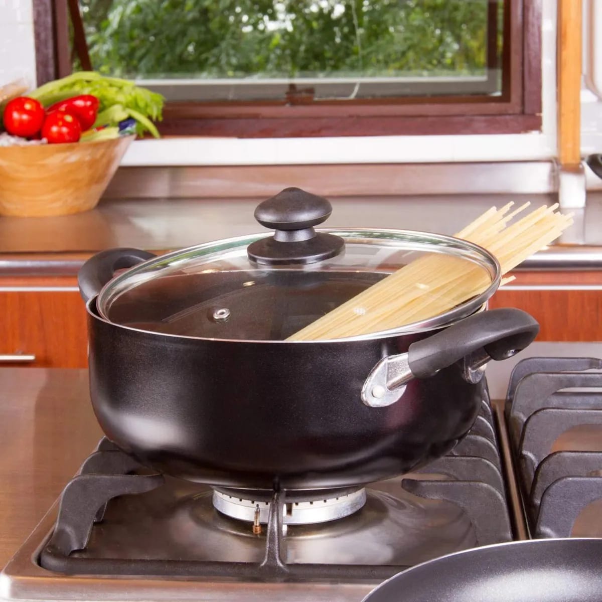 Batería de cocina Casa Bonita, 7 Piezas Aluminio Antiadherente Negro4