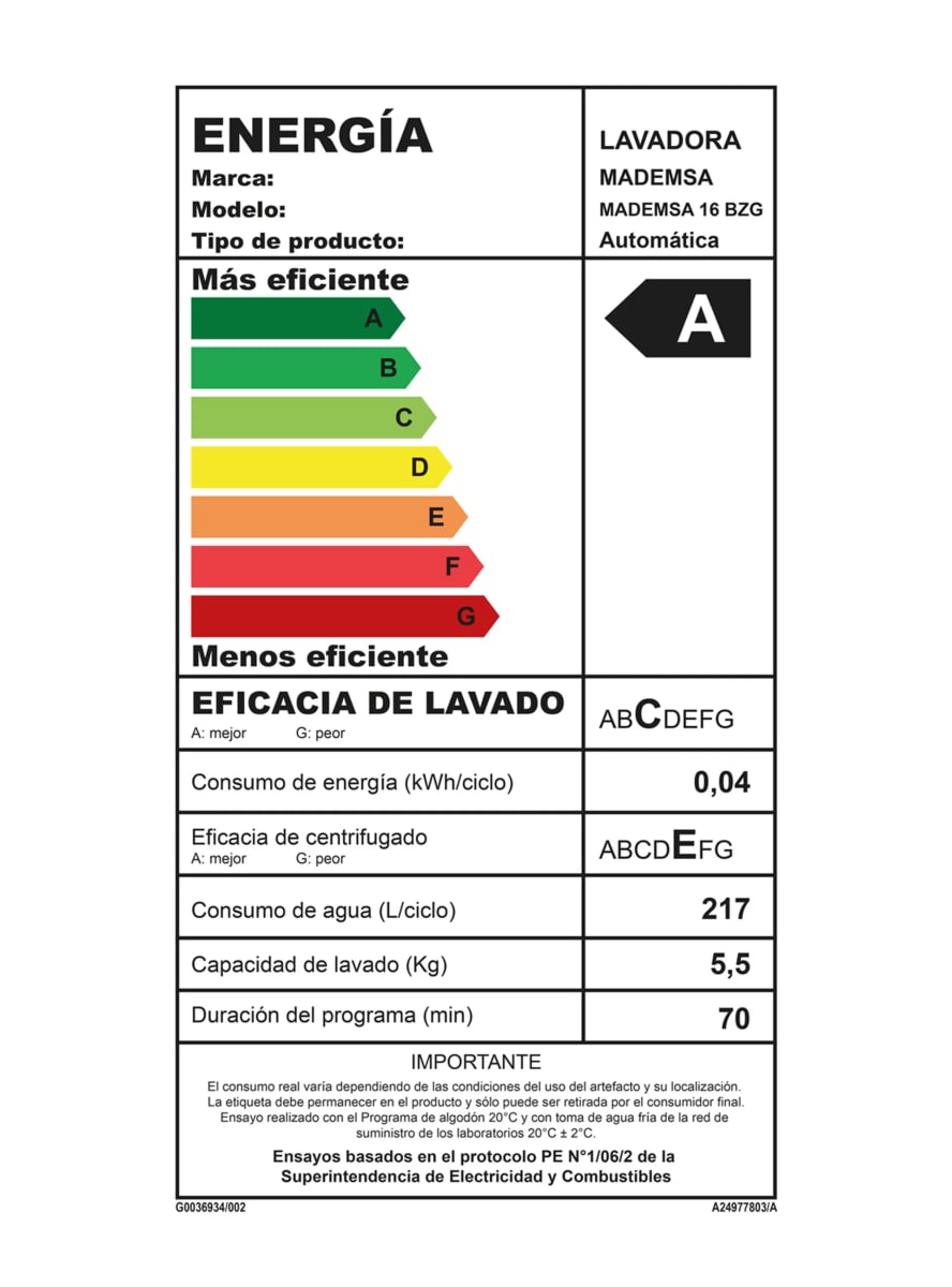 Lavadora Mademsa  Carga Superior 16 Kg 16 BZG Blanca, caja genérica6