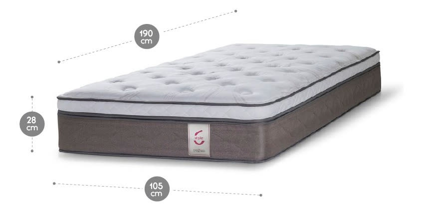 Colchón Rosen Style 6 1.5 Plazas 105x190cm2